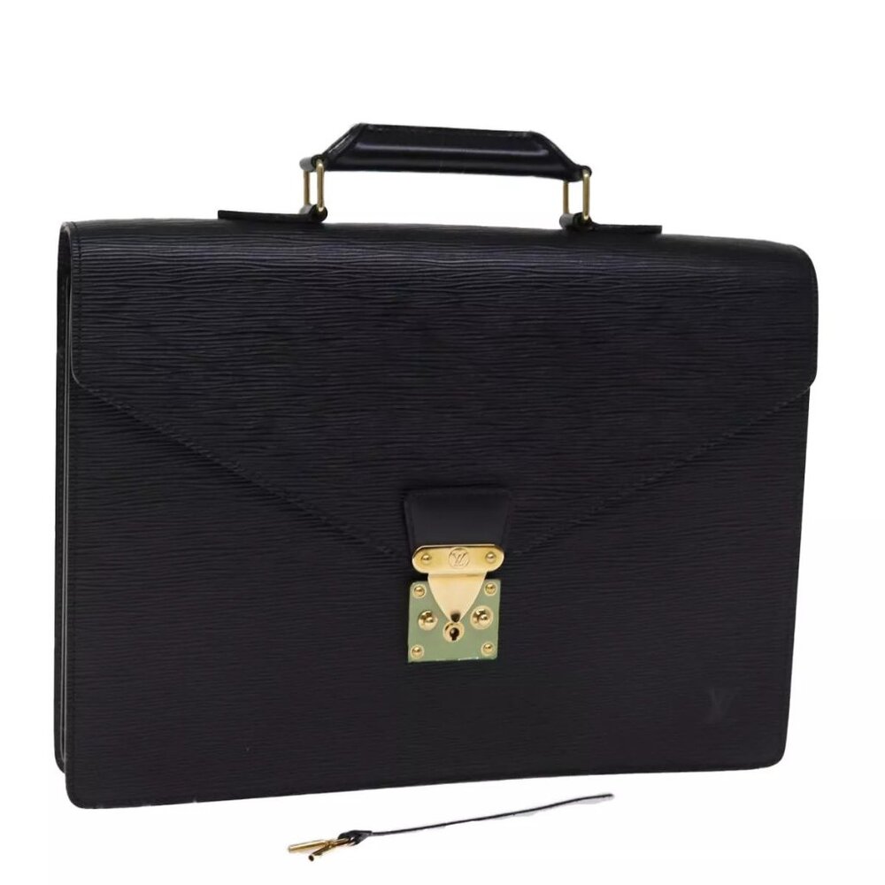 Louis Vuitton Epi Serviette Conseiller Briefcase Black